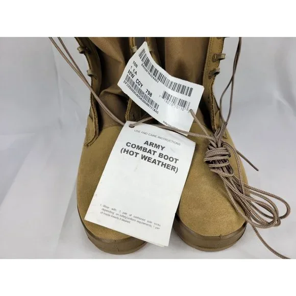 Vibram Military Hot Weather Coyote Combat Boots Mens Size 10 R Regular 798 Brown - Picture 9 of 12